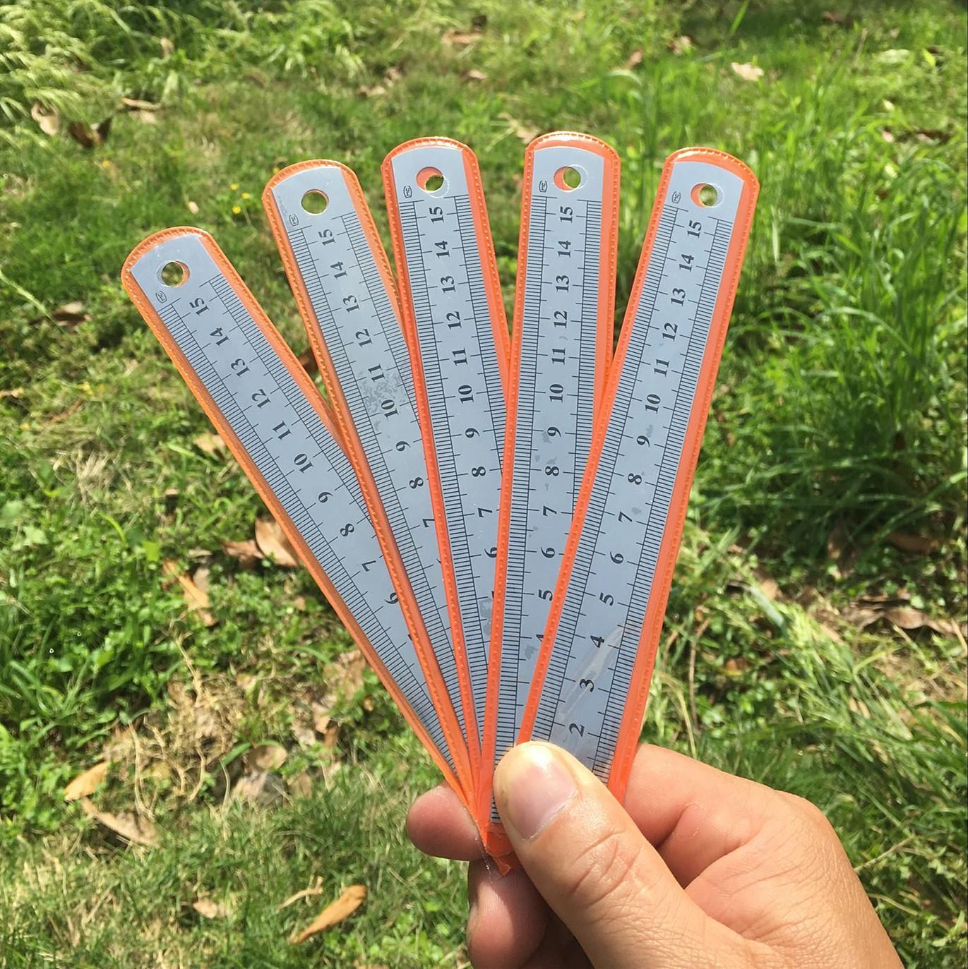 15cm Steel Ruler 15cm British Stainless Steel Steel Rulers 150mm Straight Steel Ruler Ruler Wholesale Factory Direct Sales