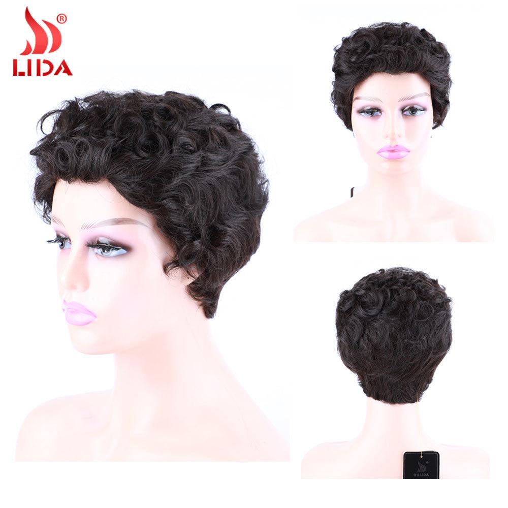 aliexpress european and american style wig real human hair mechanism head cover african short curly hair for women hair cover human hair wig