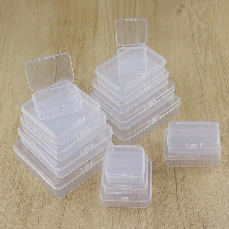 transparent pp box rectangular plastic box spare parts box mobile phone storage device mini small sized storage box fishing gear