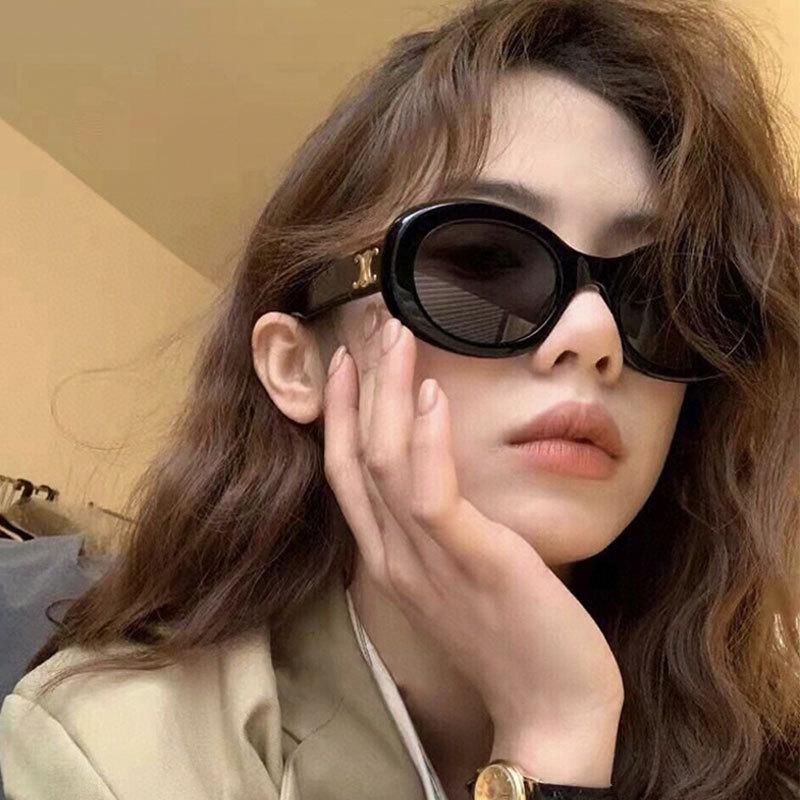 internet celebrity europe and america cross border oval sunglasses for men ins vintage sunglasses wholesale sun shade sunglasses