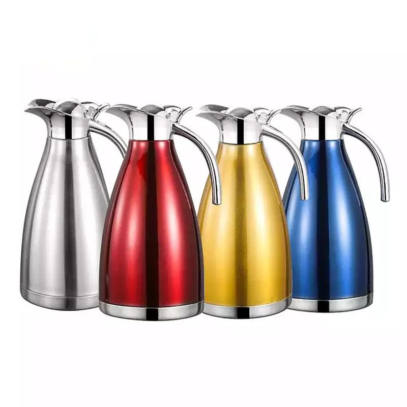 304 stainless steel vacuum insulated pot thermo european coffee pot kettle household 2l gift commercial logo