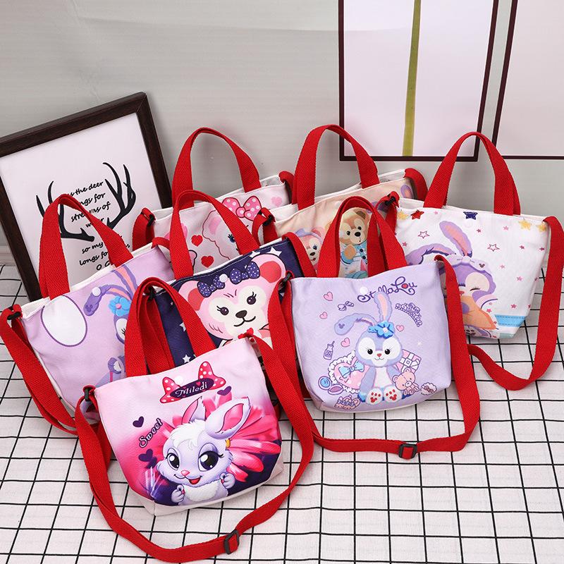 children's shoulder bag baby lunch bag lightweight canvas casual rabbit hand bag mini girl messenger bag backpack