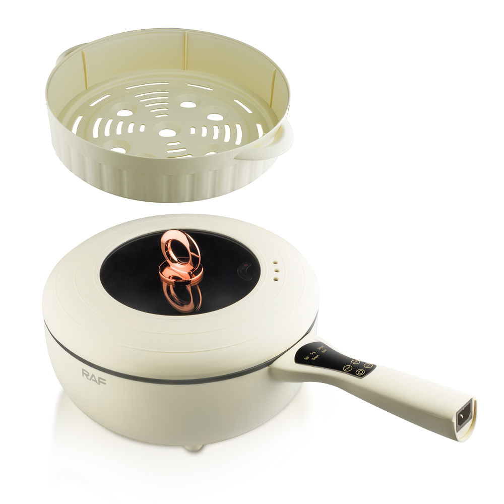 RAF European standard cross-border multi-functional electric frying pan, household integrated cooking non-stick pan, electric cooker and steamer, 5L+7L Item Picture