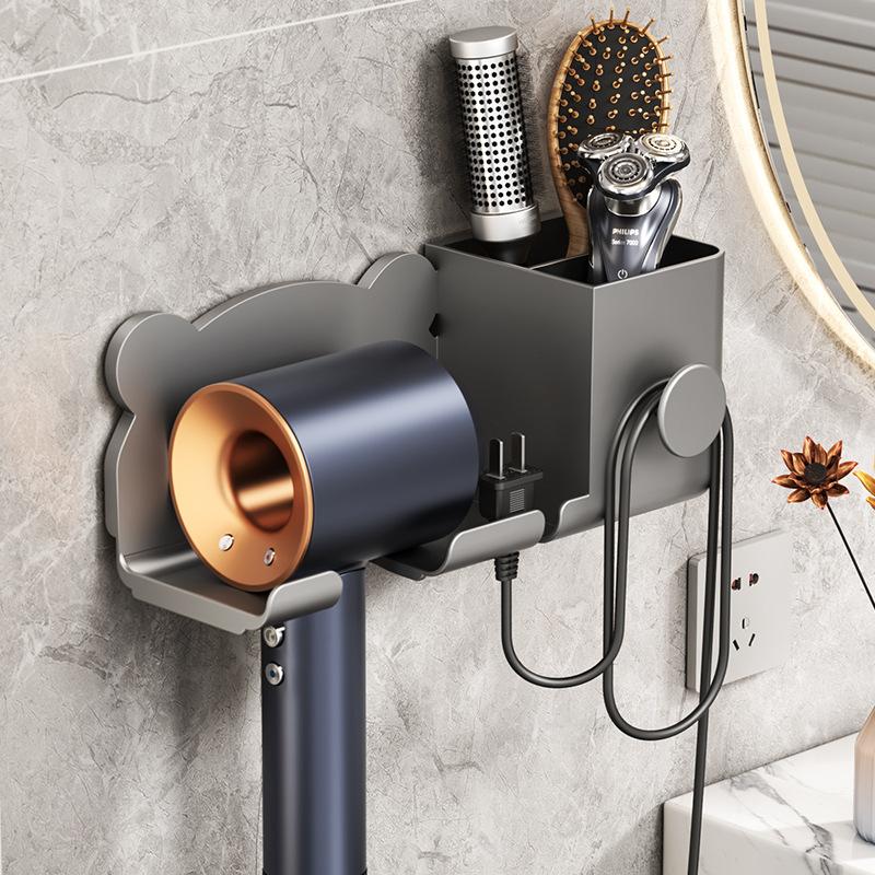 Hair Dryer Rack Punch-Free Home Bathroom Wall Hanging Dai Senlafen Hair Dryer Storage Shelf