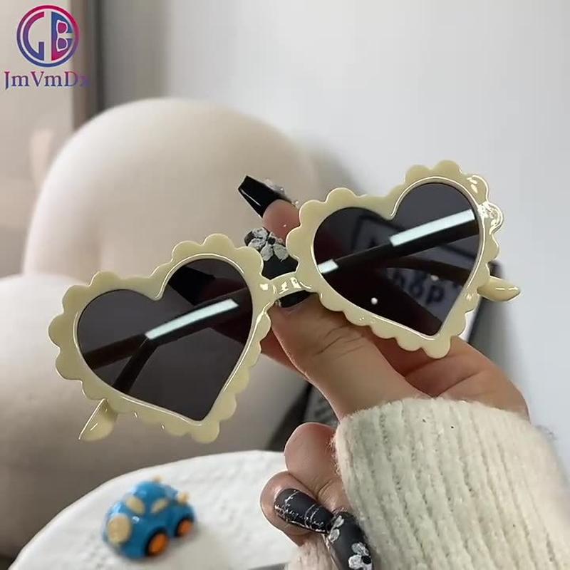 kids sunglasses girl cute super cute love frame baby sunglasses little girl uv protection sun-shade glasses tide