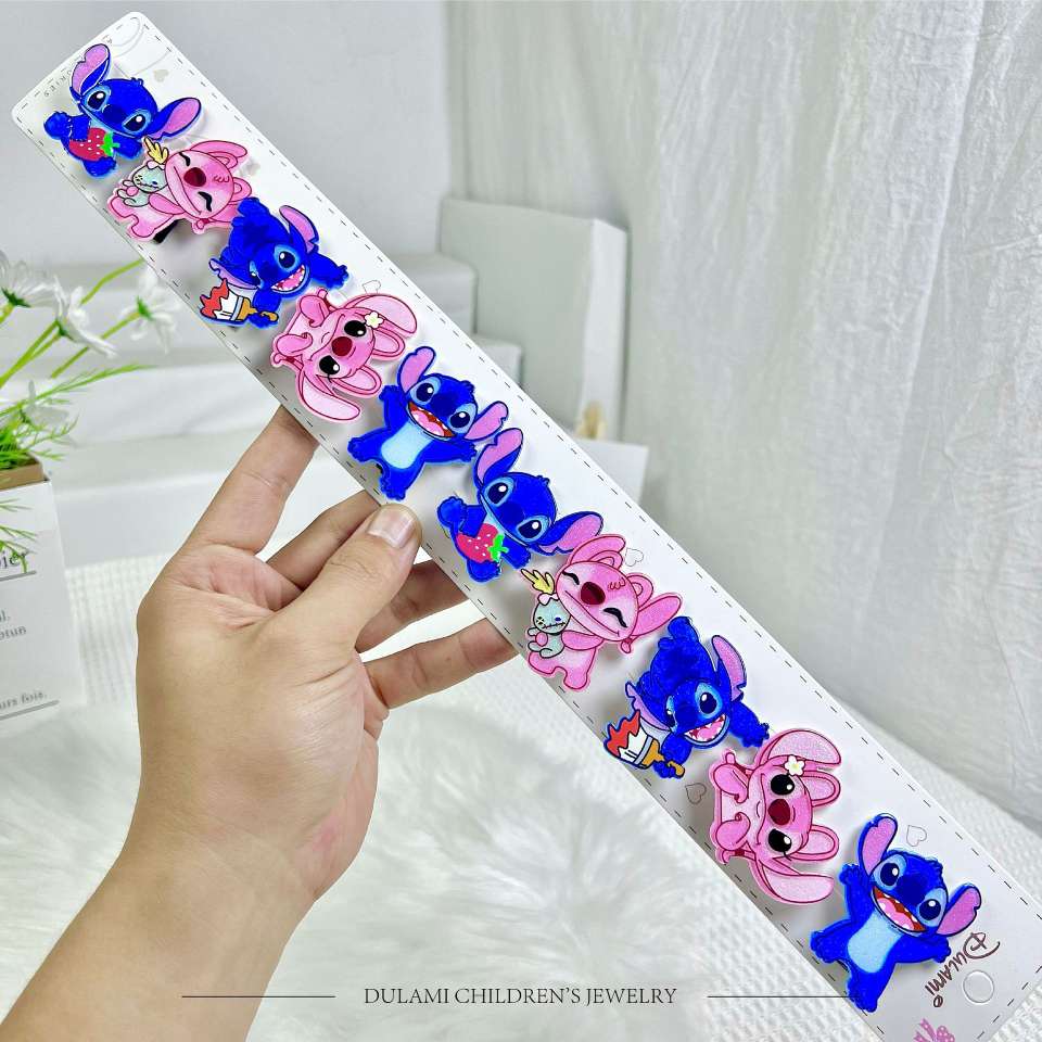 c史迪仔儿童头绳发饰卡通儿童发夹批货高弹力儿童成对皮筋小对夹 详情图4