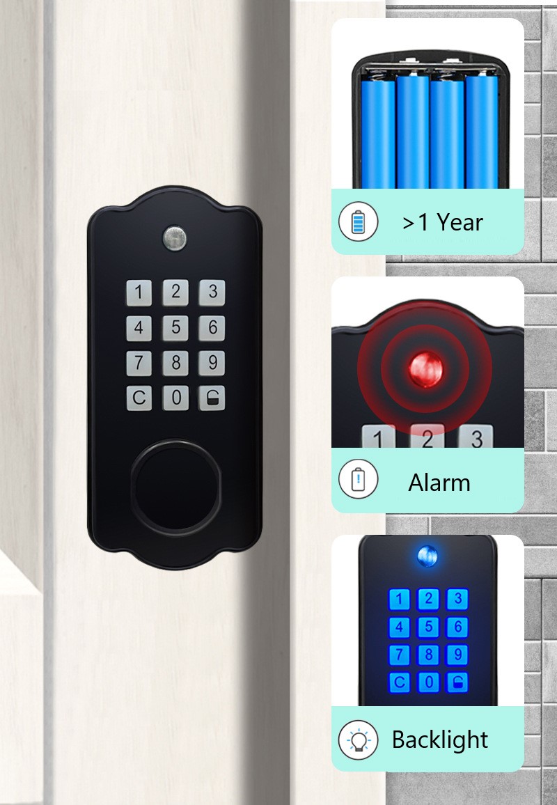 全自动家用智能锁入户门密码锁电子锁防盗门锁详情7