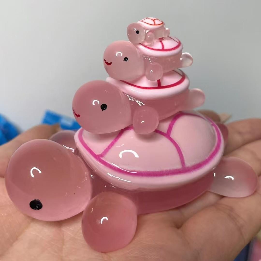 mini simulation luminous little turtle turtle decoration luminous animal model micro landscape play house small items accessories Specification drawing