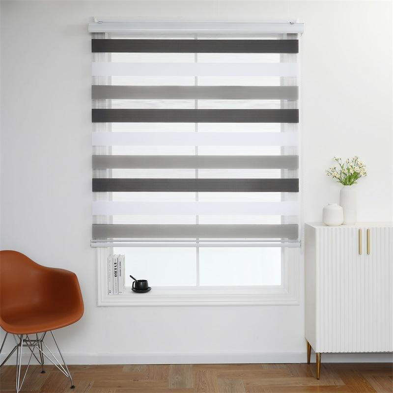 factory wholesale shading color block blinds home dormitory office decoration soft gauze curtain simple blinds curtain