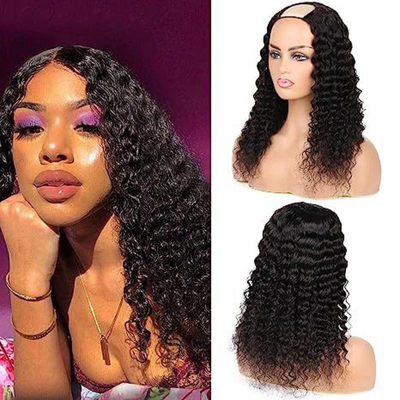 u part wigs human hair water wave human hair u-shaped mechanism headgear european and american