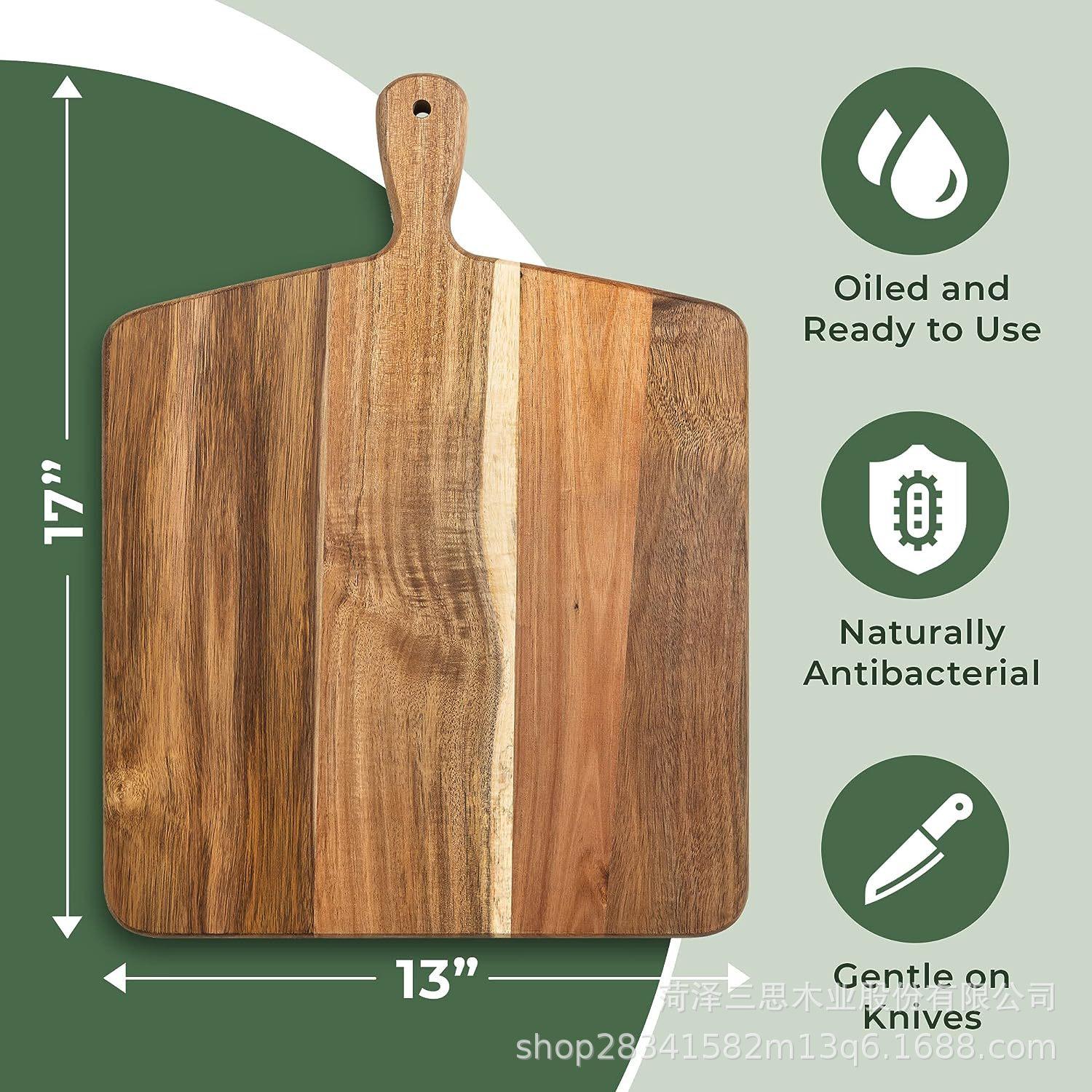 Acacia Mangium Chopping Board Solid Wood Chopping Board Cutting Board Pizza Chopping Board Factory Production Wooden Chopping Board Household Chopping Board Steak Board