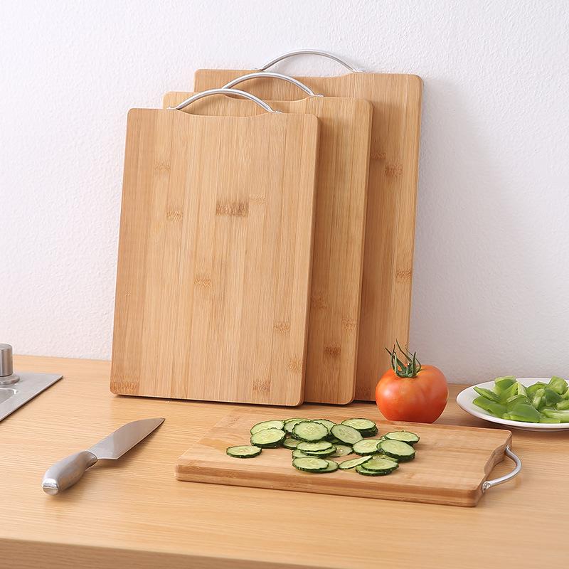 household kitchen chopping board solid wood and thickened bamboo cutting board large thickened cutting board fruit chopping board hotel kitchen cutting board
