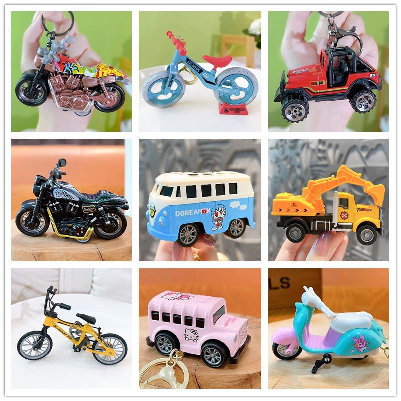 Mini Motorcycle Warrior Racing Alloy Car Model Motorcycle Keychain Toy Decoration Children's Toy Small Pendant