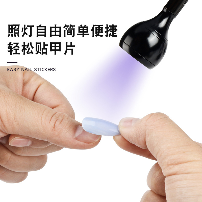 Desktop foot-operated nail art one-line lamp construction, special light therapy lamp for sticky diamond eyelash extension, desktop quick-drying purple light nail art lamp details Picture