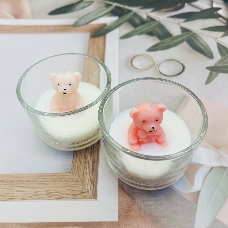 Little Bear glass, scented candles, souvenirs, wedding gifts, scented gifts, birthday candles, paraffin ornaments, decorative candles, scented candles, Christmas tree candles, Christmas scented candles, Happy birthday candles, scented candles pic 6