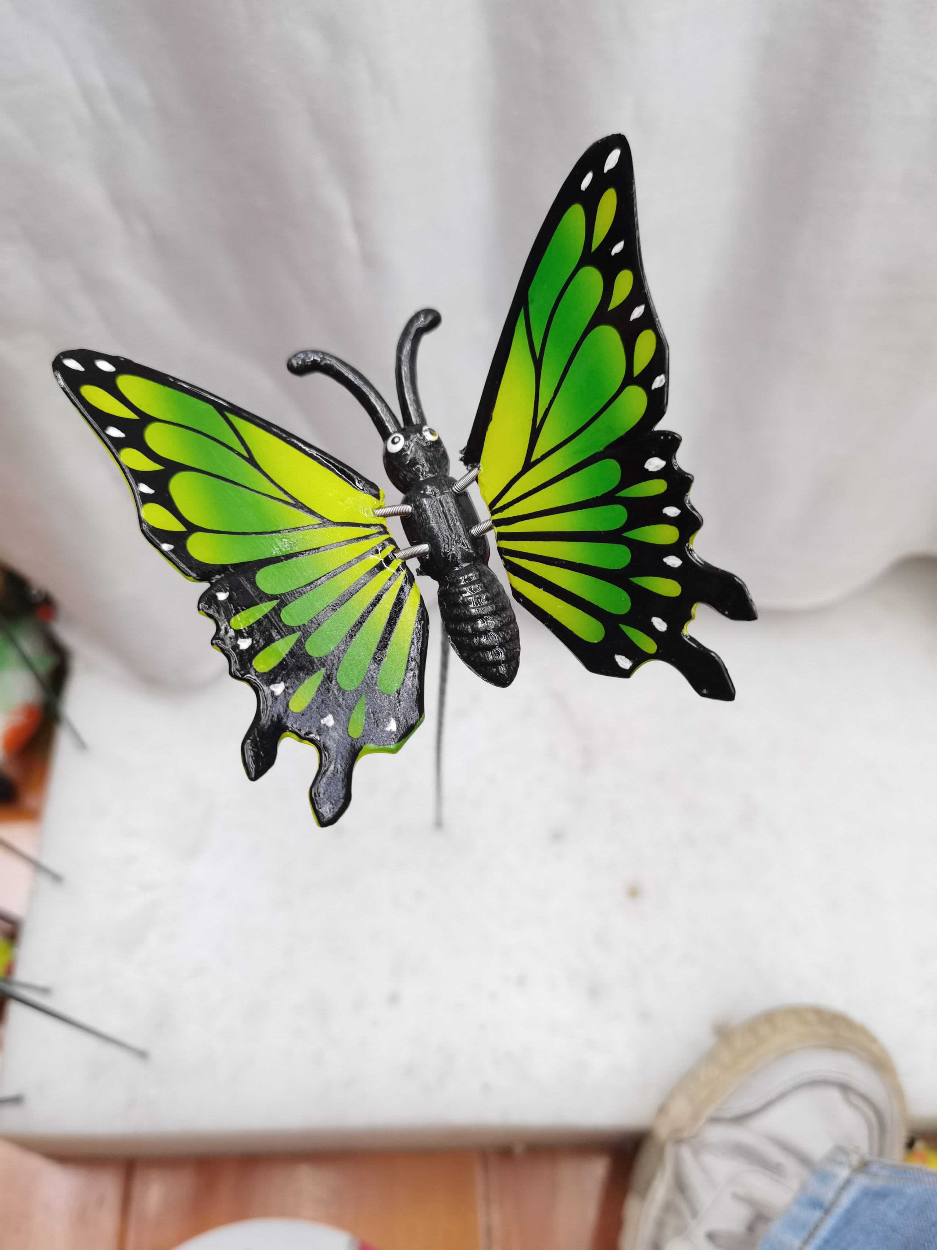 4-inch color multi-color simulated butterfly garden plug-in flower bed garden decoration handicrafts Specification image