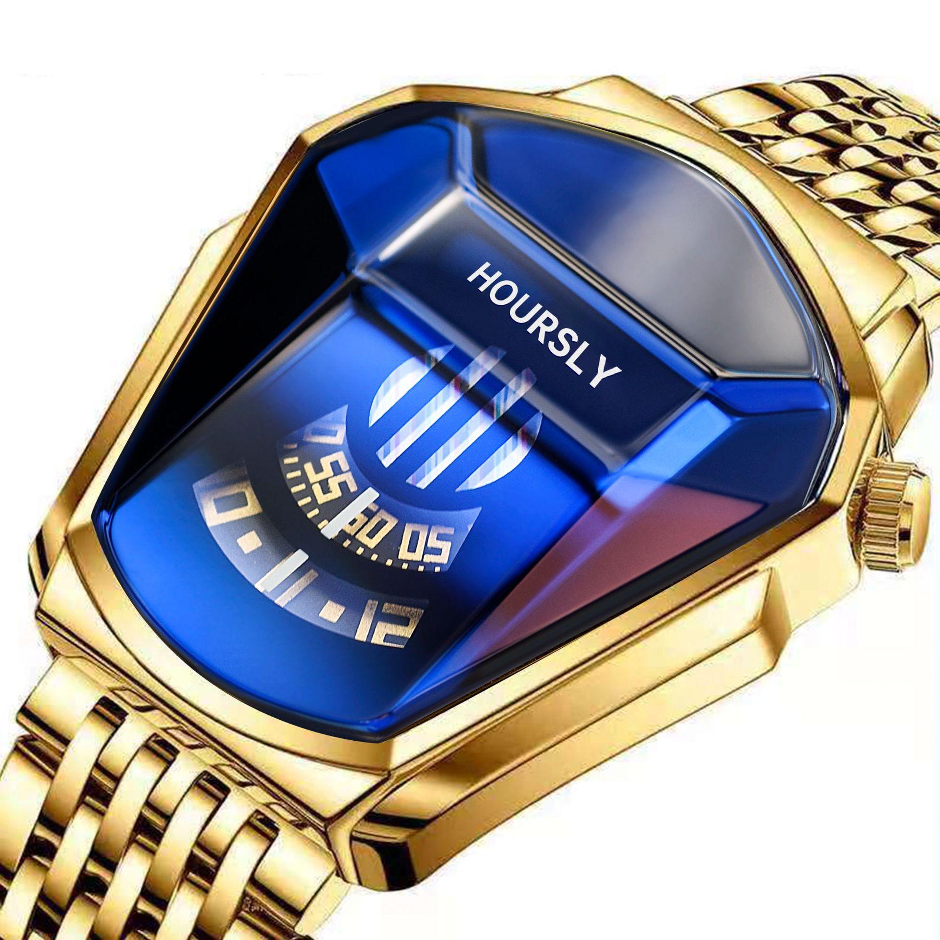 men's tiktok hoursly men's watch made of alloy motorcycle personalized watch waterproof wristwatch quartz watch