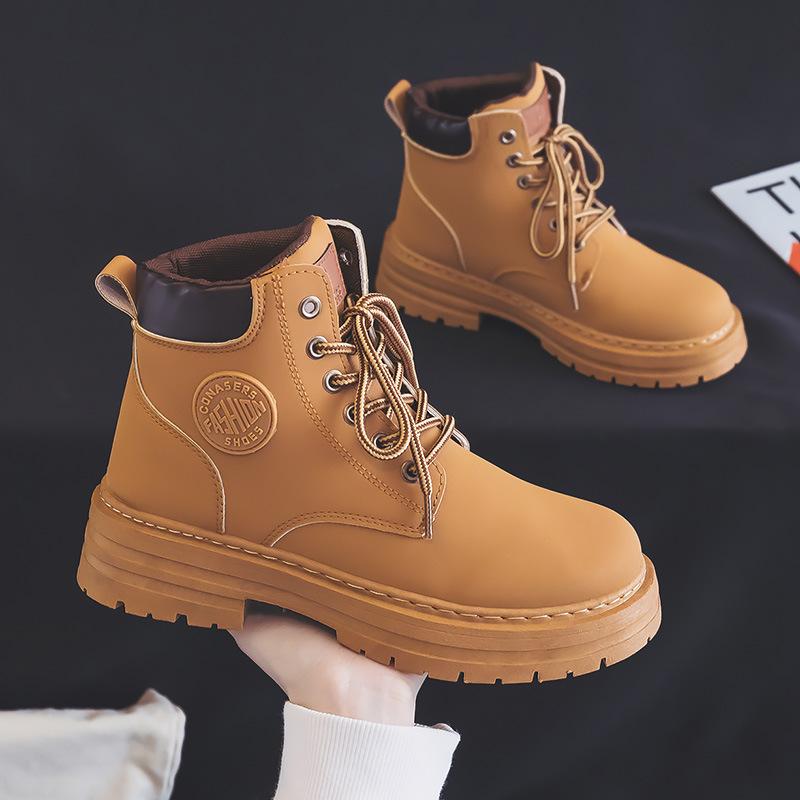 couple boots 2024 spring new british style thick bottom all-match motorcycle boots xiaohongshu same style worker boots