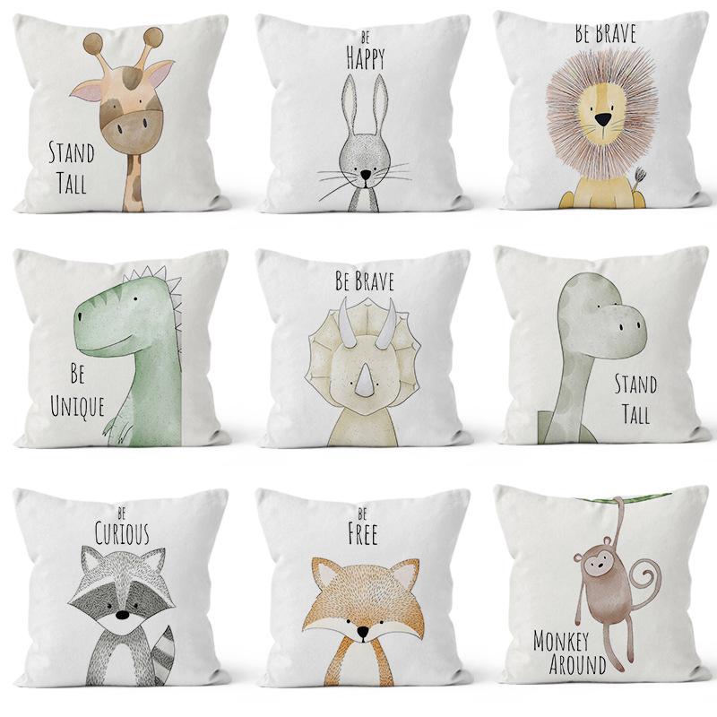 nordic ins cartoon cushion cute modern simple pillow home pillow decorative car square pillow