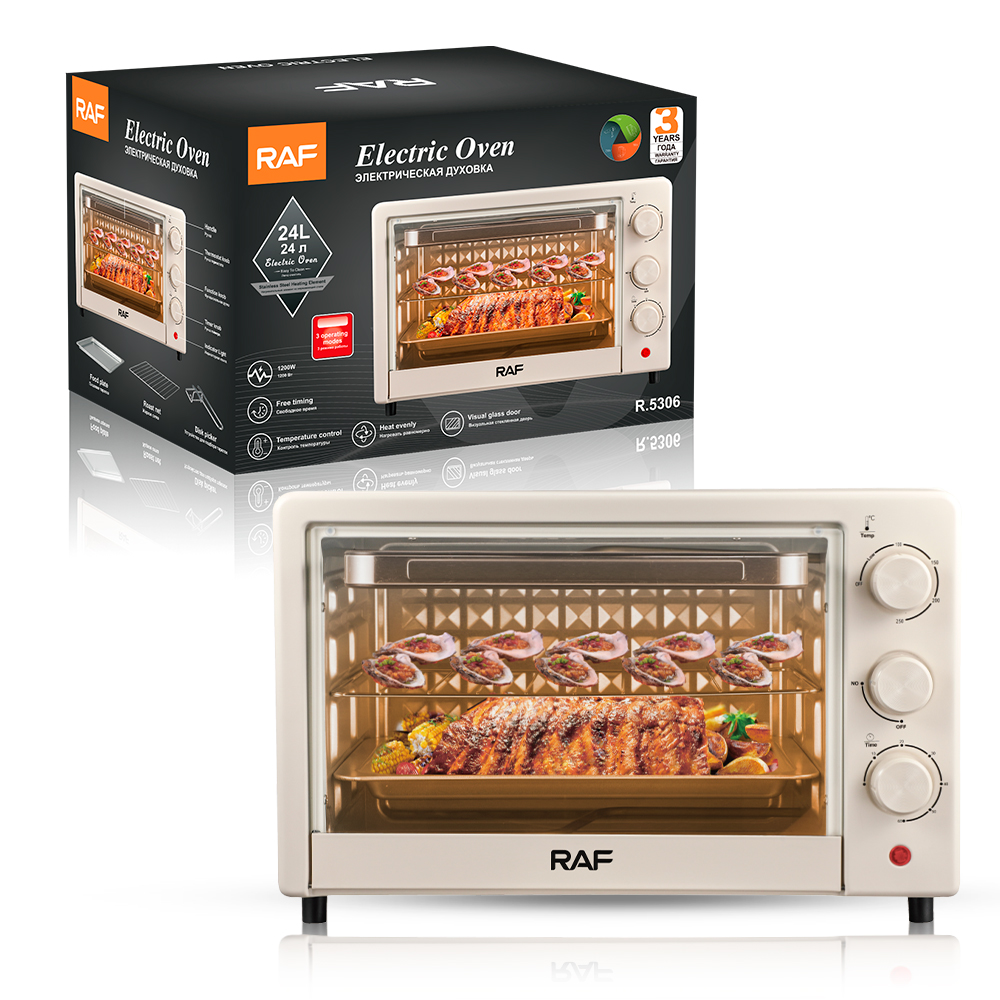 RAF electric oven, European standard multi-functional household large-capacity fully automatic intelligent oven, fryer, visible baking, 24L pic 5