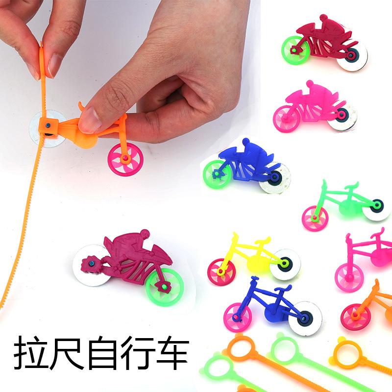 hand-pulled motorcycle toy gift can hold capsule toy egg shell with sugar measuring tape motorcycle square stall hot sale