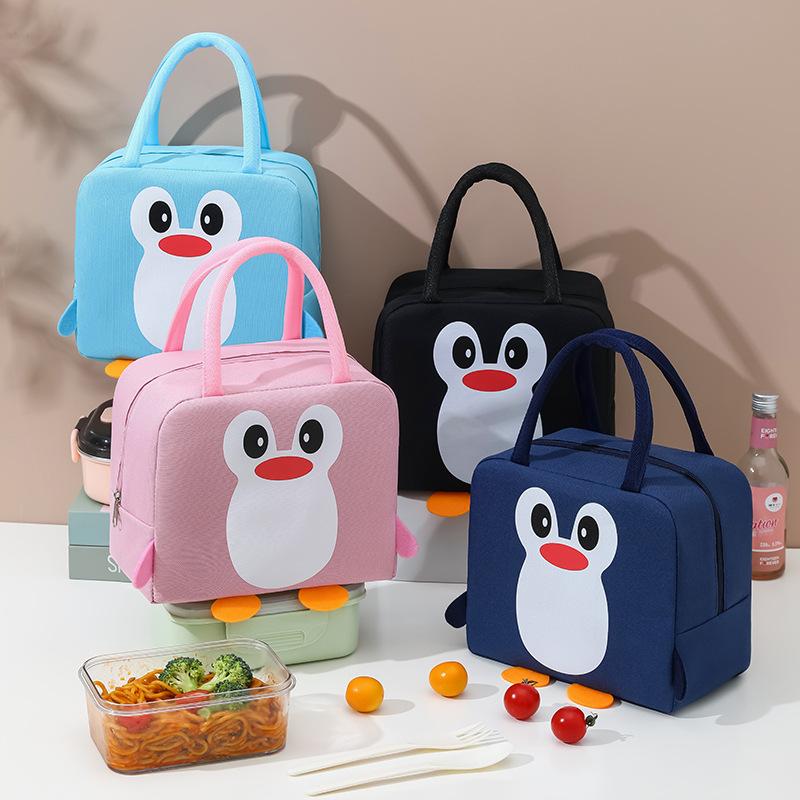 cartoon ice pack fashion portable lunch box bag cute penguin lunch bag aluminum foil lunch bag student lunch box bag wholesale