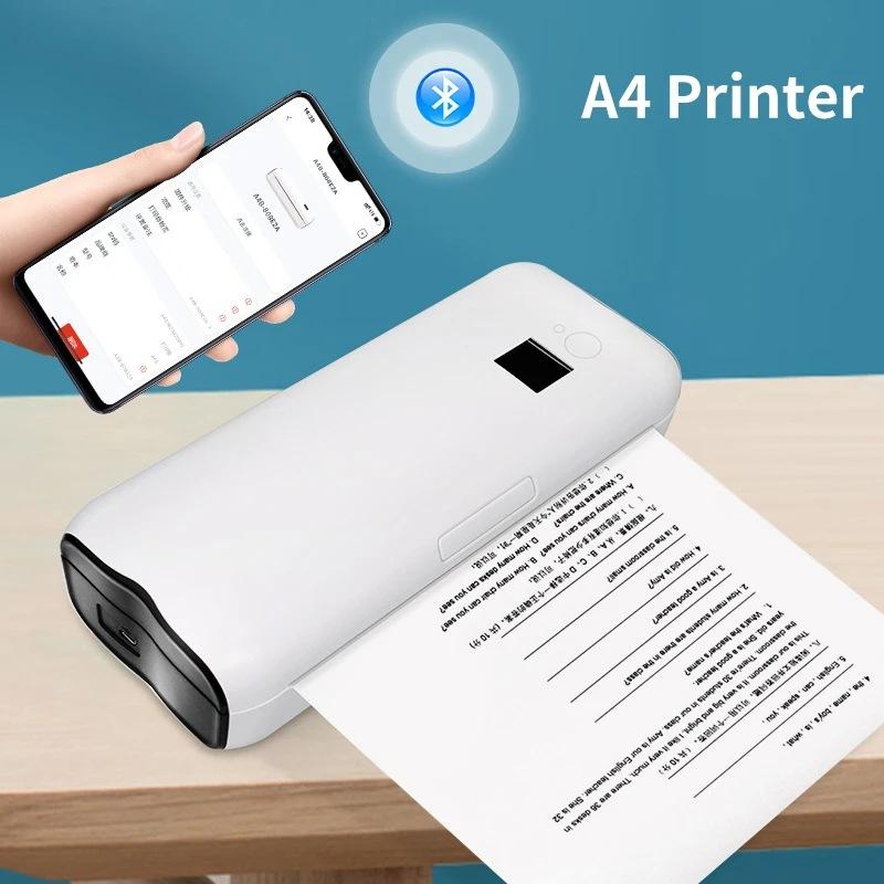 ink-free printer a4 household mini mobile phone bluetooth wrong homework student home office thermal a4 printer