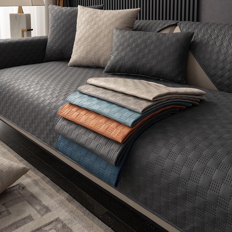 faux leather ultrasonic nordic light luxury leather sofa cushion four seasons universal simple modern non-slip cover cover cover cloth