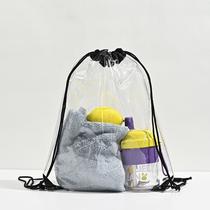 Transparent PVC Drawstring Bag Dustproof Storage Bapa Bag Drawstring Sports Bapa Bapa Bag Waterproof Event Bag Customization