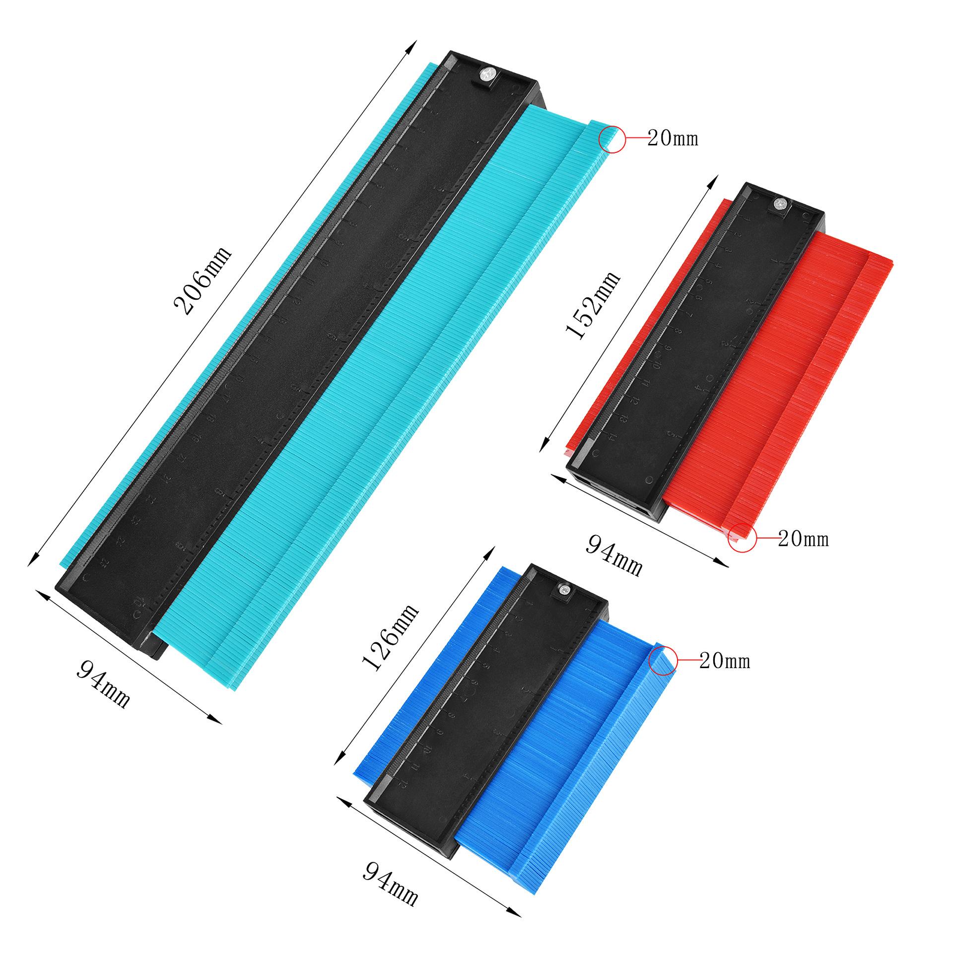 in Sto Supply Gauge Profile Ruler Multifunctional Woodworking Tool Irregur Gauge Profile Gauge Radian Ruler