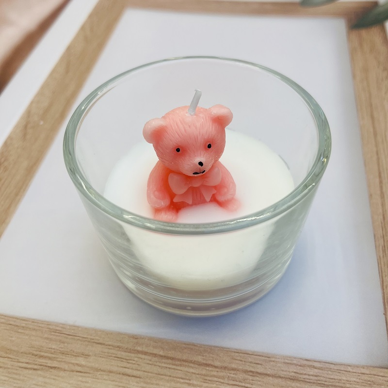 Little Bear glass, scented candles, souvenirs, wedding gifts, scented gifts, birthday candles, paraffin ornaments, decorative candles, scented candles, Christmas tree candles, Christmas scented candles, Happy birthday candles, scented candles pic 5