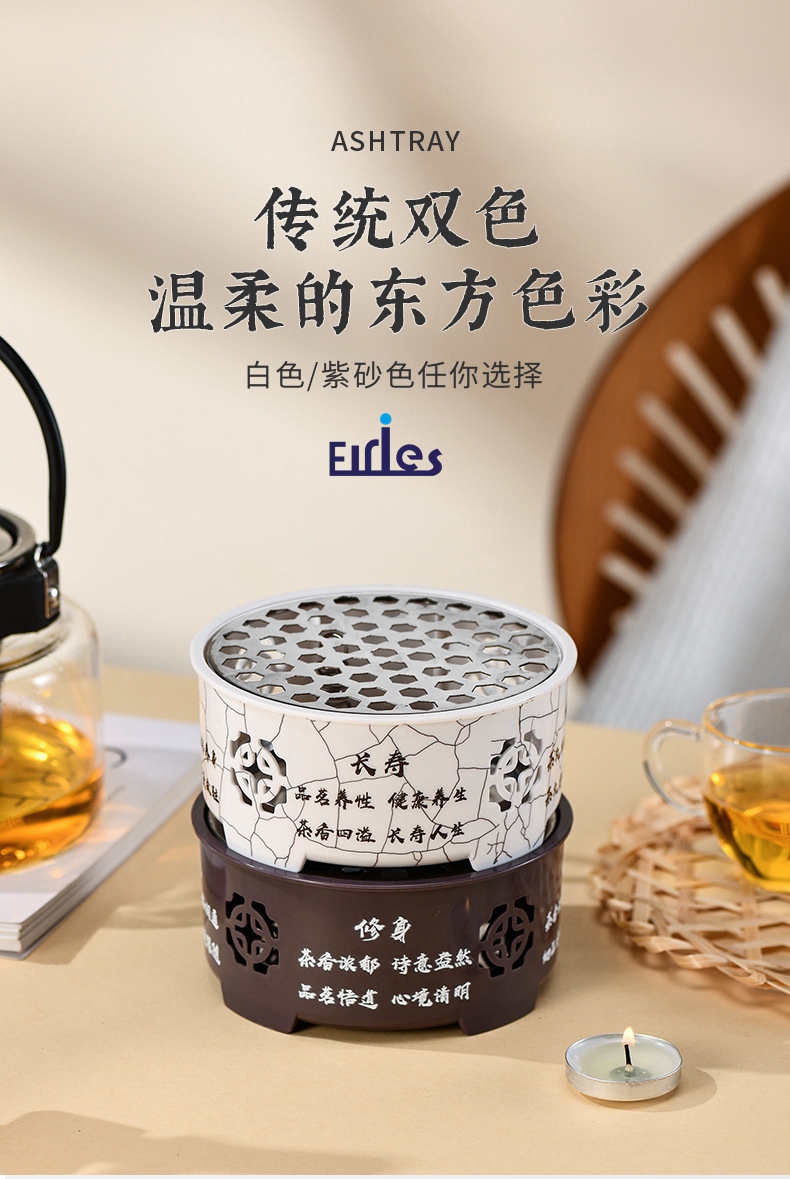 围炉煮茶温茶器暖茶炉底座蜡烛加热小家电酒店多场景多功能茶具详情4