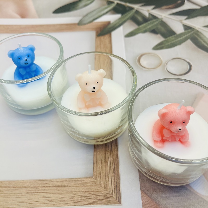Little Bear glass, scented candles, souvenirs, wedding gifts, scented gifts, birthday candles, paraffin ornaments, decorative candles, scented candles, Christmas tree candles, Christmas scented candles, Happy birthday candles, scented candles pic 8