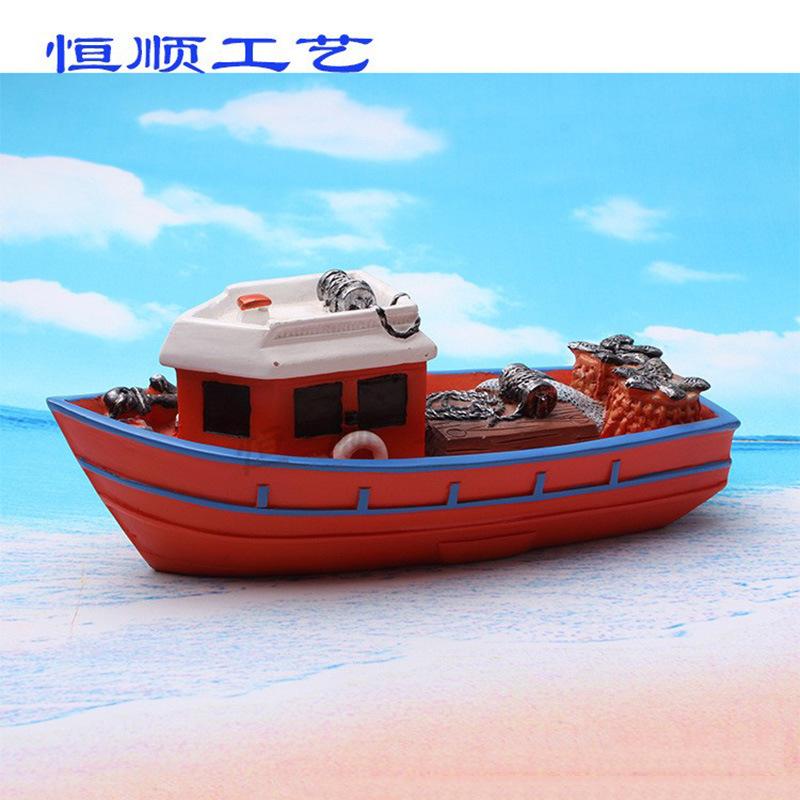 mediterranean resin craft ornament summer style tourist souvenir mediterranean resin boat touch 16cm