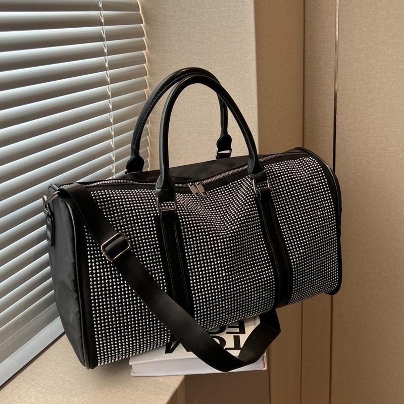 rivet hand-carrying travel bag short distance small capacity luggage bag gym bag men and women's one-shoulder fashion travel bag business bag