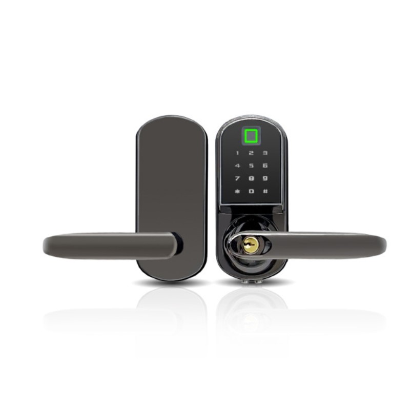 新款拉手防盗智能锁涂鸦电子数字滑动手柄智能门锁适用于酒店公寓车库