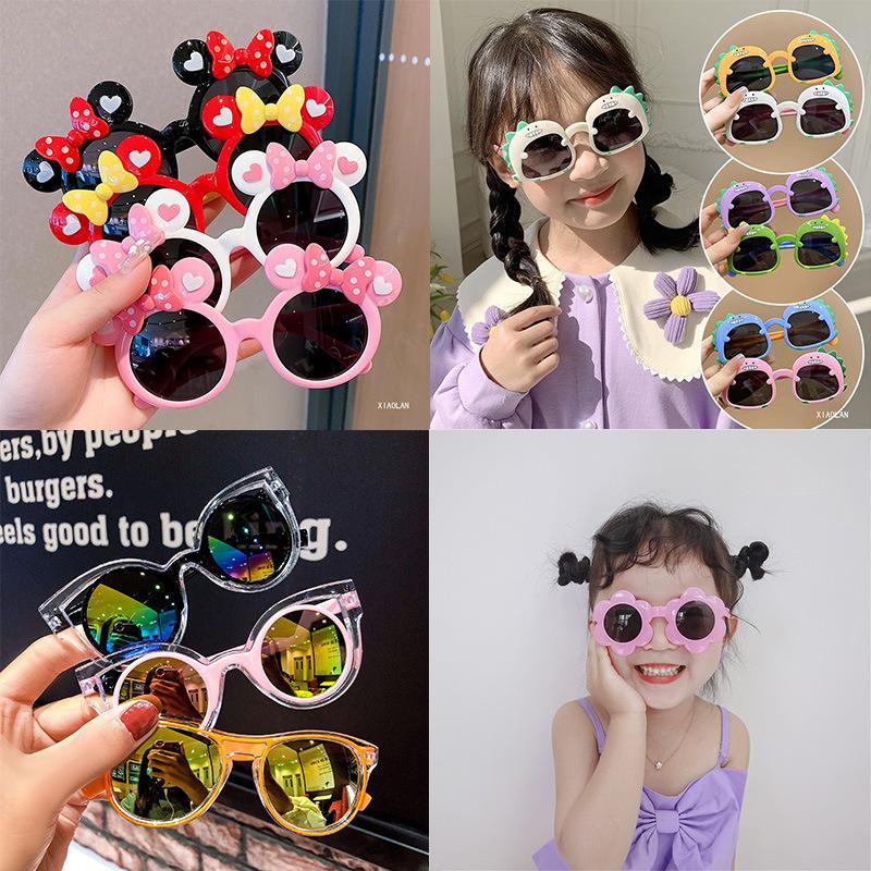 children's cartoon sunglasses bow shading sun-proof candy-colored girls' baby glasses toys