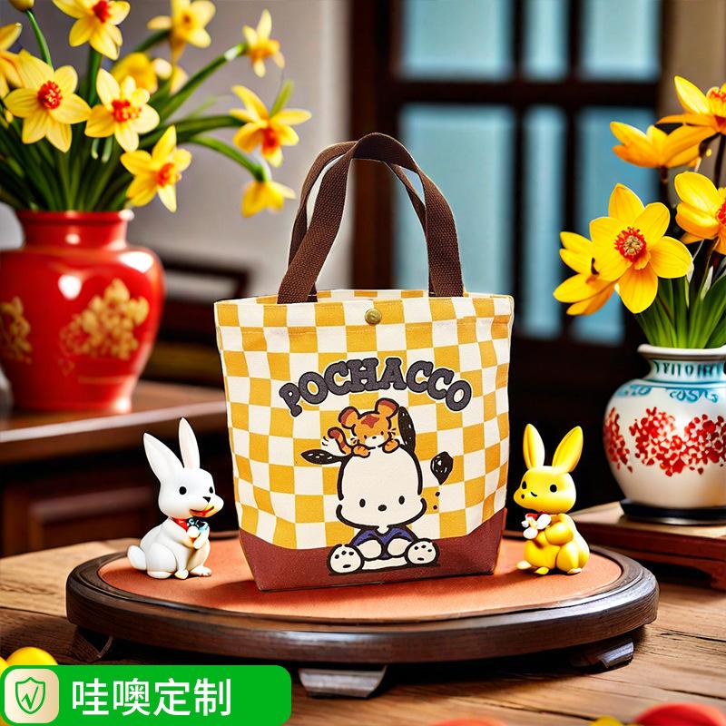Customized Canvas Bag Handbag for Going out Female 2023 Fashion Canvas Bag Student Portable Bag Work Small Carrying Bag
