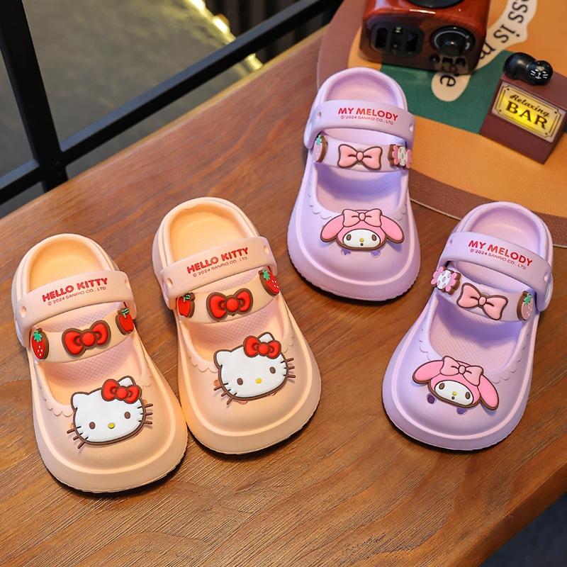 children's hole shoes girls' summer new mary jane beach shoes princess non-slip soft bottom baby girl slippers
