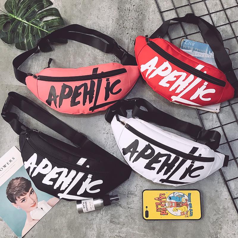 nylon cloth waist bag for women 2022 new fashion letters nylon messenger bag fashion sports outdoor chest bag waist bag for women