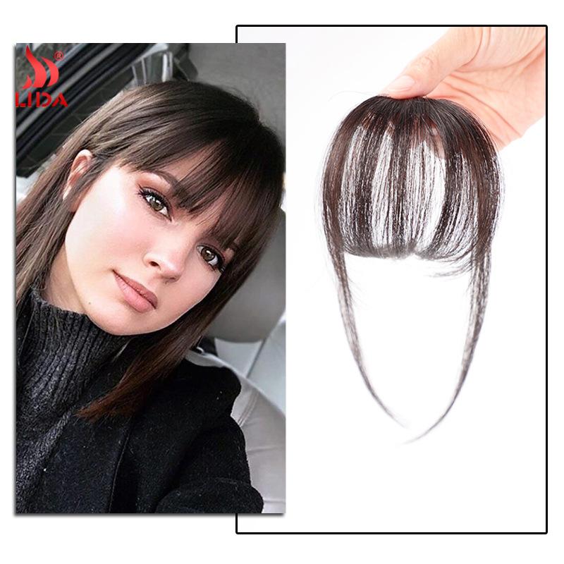 aliexpress european and american style wig bangs french human hair air bangs human hair wig set lida manufacturer