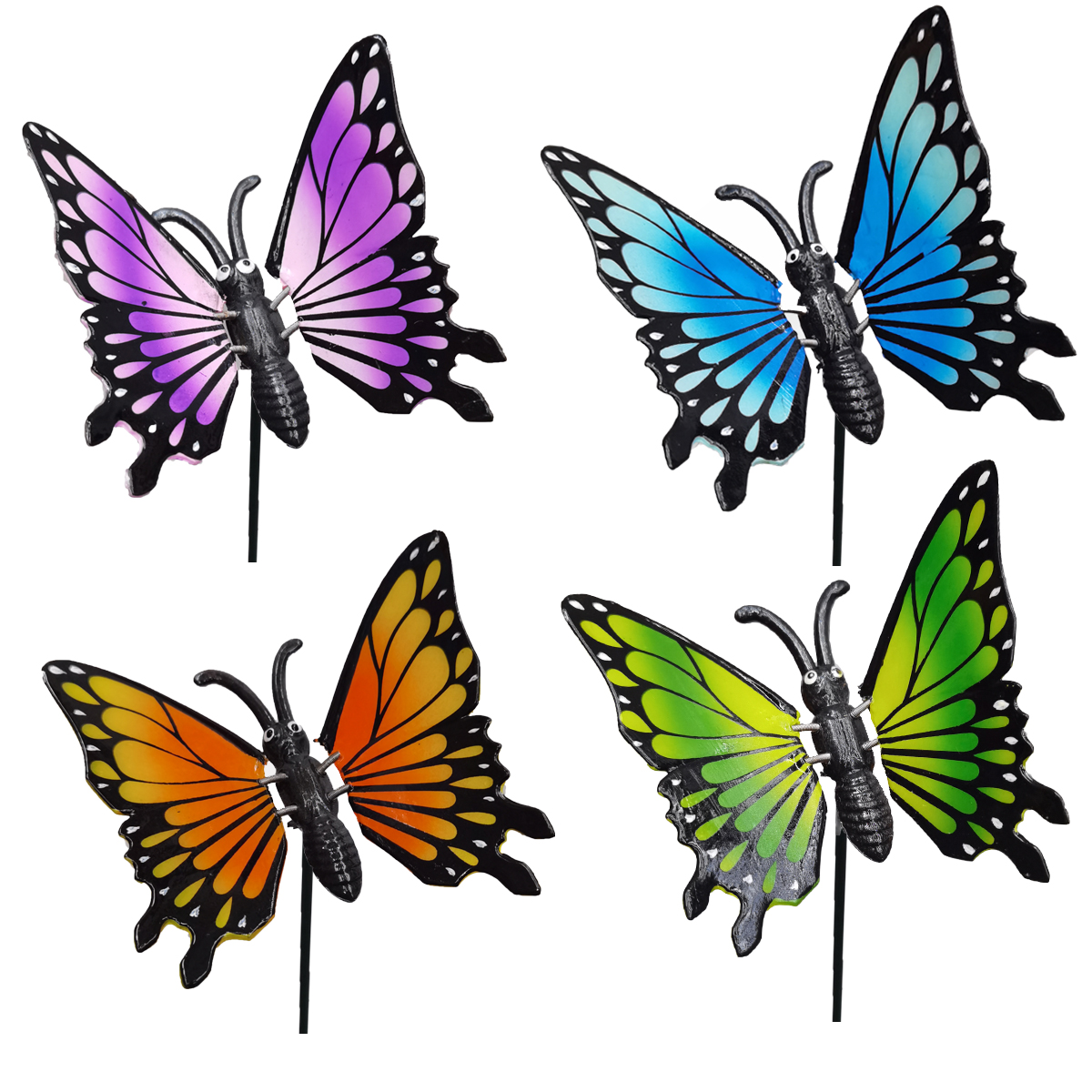 4-inch color multi-color simulated butterfly garden plug-in flower bed garden decoration handicrafts