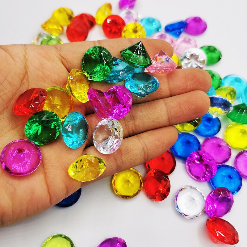 Imitation Crystal Acrylic Diamond Children's Toy Gem Colorful Diamond Kids Play House Game Rewards