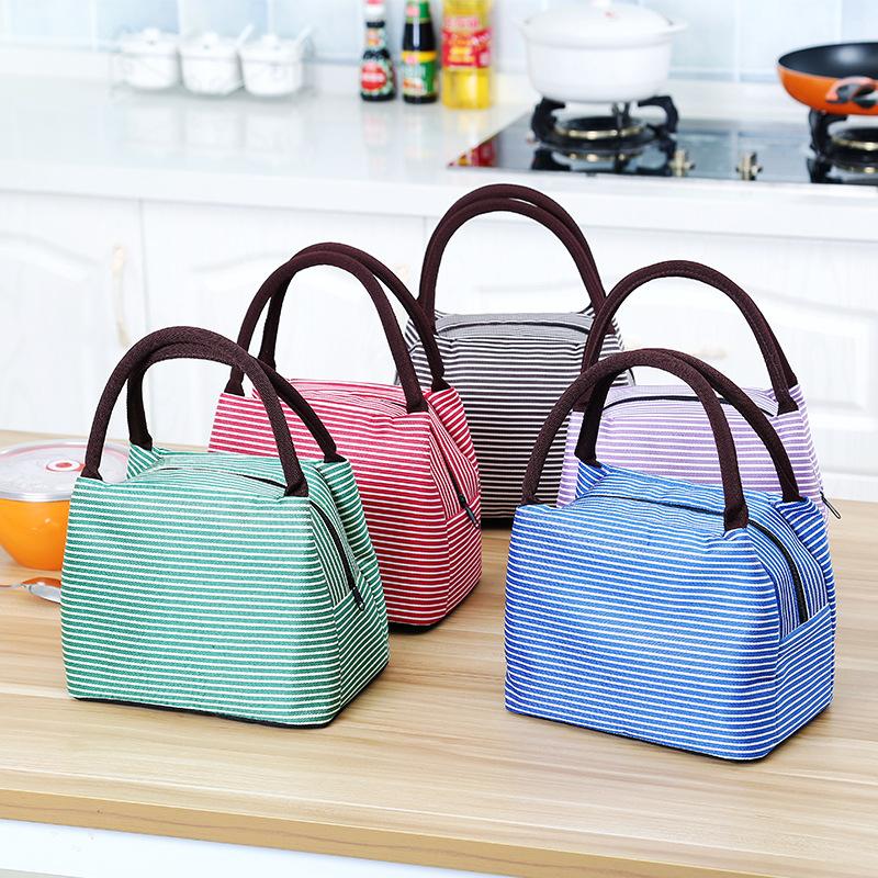 lunch box bag portable lunch aluminum foil thickening hand carry lunch bag lunch box bag lunch box with rice canvas insulation bag