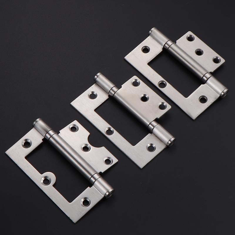 stainless steel 4-inch square child and mother flat hinge thickened wooden door slotted-free ball mute bearing sub-mother hinge details Picture