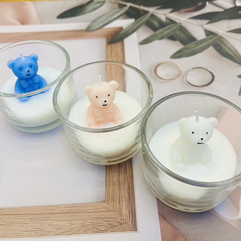Little Bear glass, scented candles, souvenirs, wedding gifts, scented gifts, birthday candles, paraffin ornaments, decorative candles, scented candles, Christmas tree candles, Christmas scented candles, Happy birthday candles, scented candles pic 9