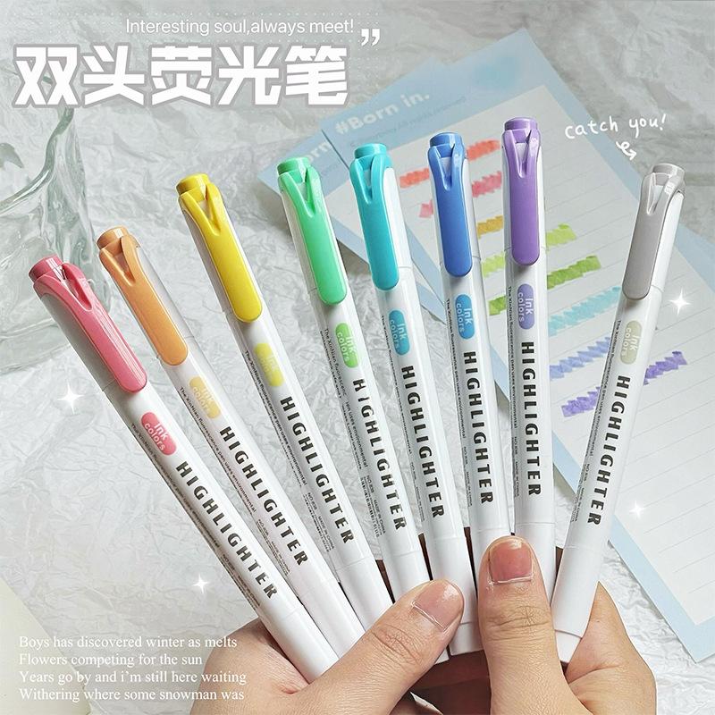 zebra same double-headed highlighter 30-color marking key point pen not dizzy paper good-looking student color hand account pen