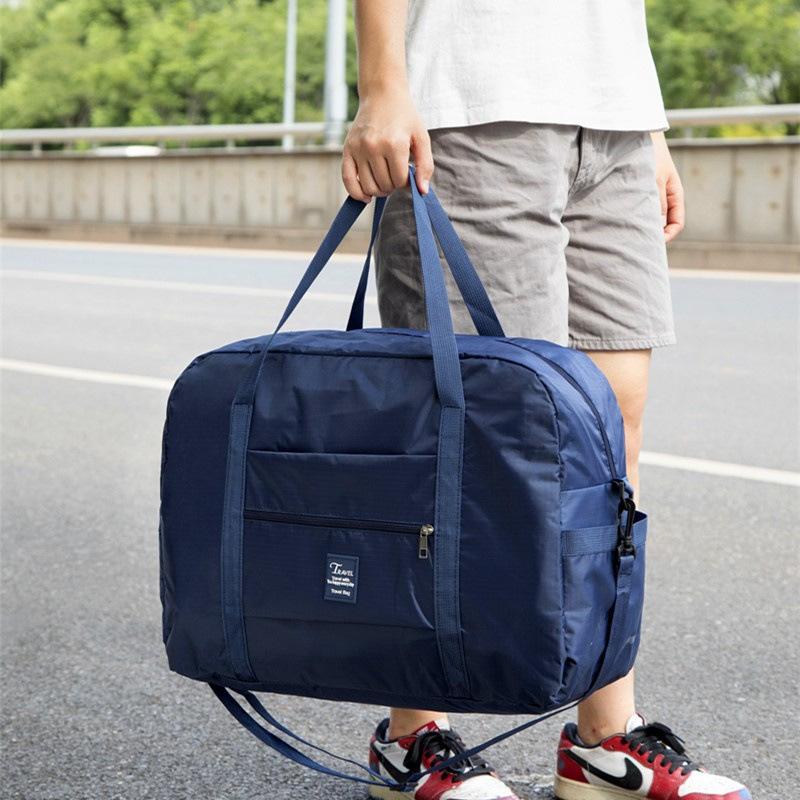 new one-shoulder folding luggage portable travel bag large capacity trolley case aircraft bag crossbody travel storage bag