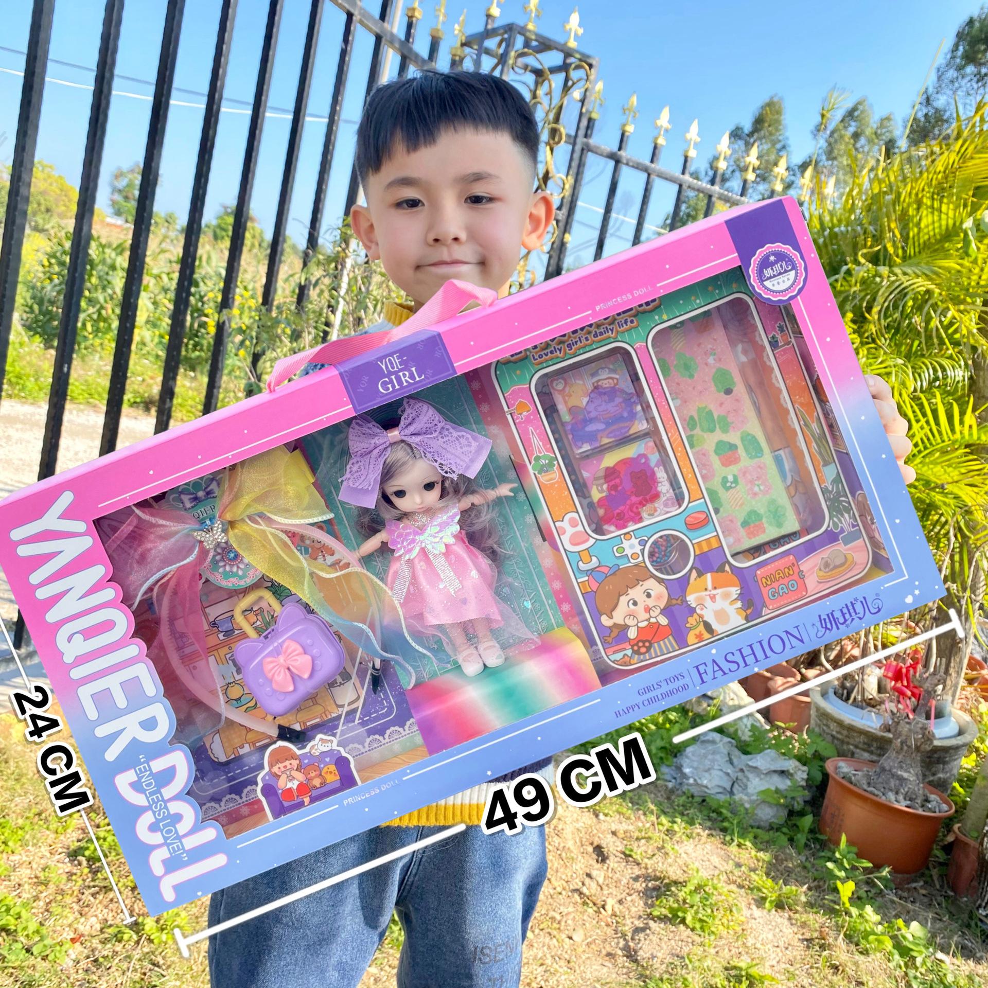 dress-up girl barbie doll gift box simulation bjd jointed doll children play house organization gift toys