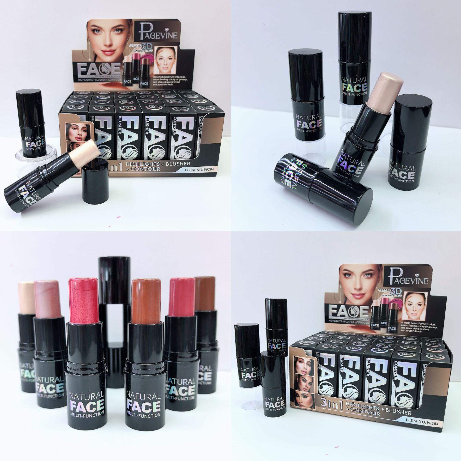 cross-border pagevine waterproof concealer stick highlighter blush stick cover acne marks repair brightening lasting wholesale